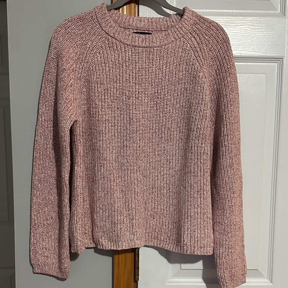 Quince Women’s Cotton Fisherman Sweater Pink